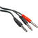 Whirlwind Console Insert Y-Cable 1/4" TRS Male to 2x 1/4" TS Male Molded - 15'