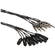 Whirlwind Medusa Multitrack 8 Channel 1/4" TRS Male to XLR Female Snake - 25''