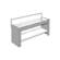 Arkay Black Vinyl-Clad Steel Sink Stand for 42.5x69x6" Steel Sinks