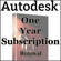 Autodesk 1-YEAR SUBSC RNWL f/CMPLT COM GOLD NLM