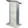 AmpliVox Sound Systems LECTERNS-BIANCO MARBLE w/SATIN ALUMNUM