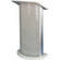 AmpliVox Sound Systems CURVED LECTERNS-GRAY w/SATIN ALUMNUM