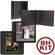 Albums-X Milano Photo/Wedding Album Kit with Embossed Cover and 10 4 x 5" Pages and Mats Black