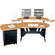 Middle-Atlantic ES+S12D-HM 60" Edit Center Desk with Overbridge & 12 Space Rack (Honey Maple)