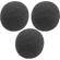 Pearstone Foam Windscreens for 3/8" Diameter Microphones (3 Pack, Black)