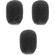Pearstone Foam Windscreens for 1/8" Diameter Microphones (3 Pack) (Black)