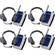 Eartec TD904 4-Person Wireless Communication System with Ultra Dual Headsets