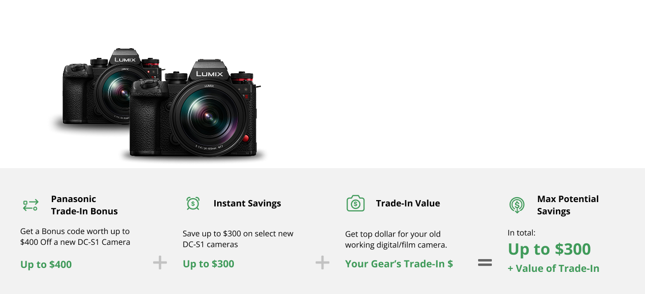 Trade your old gear* for a Bonus‡ worth $400 toward: