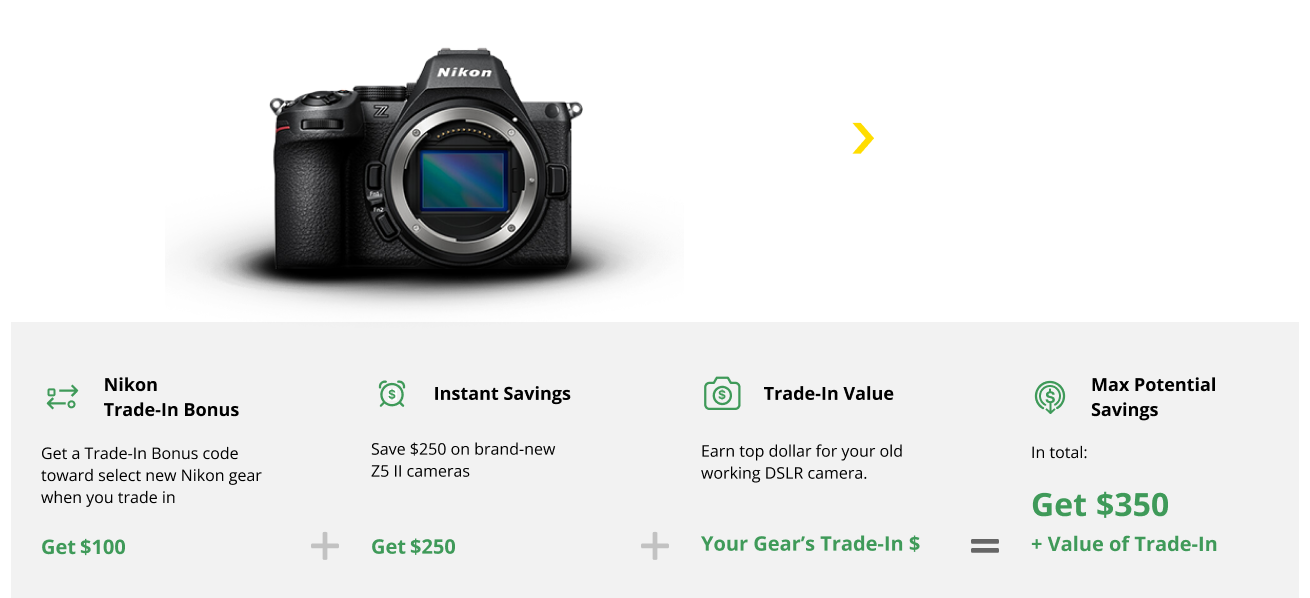 Trade your old gear* for a Bonus‡ worth $100 toward: