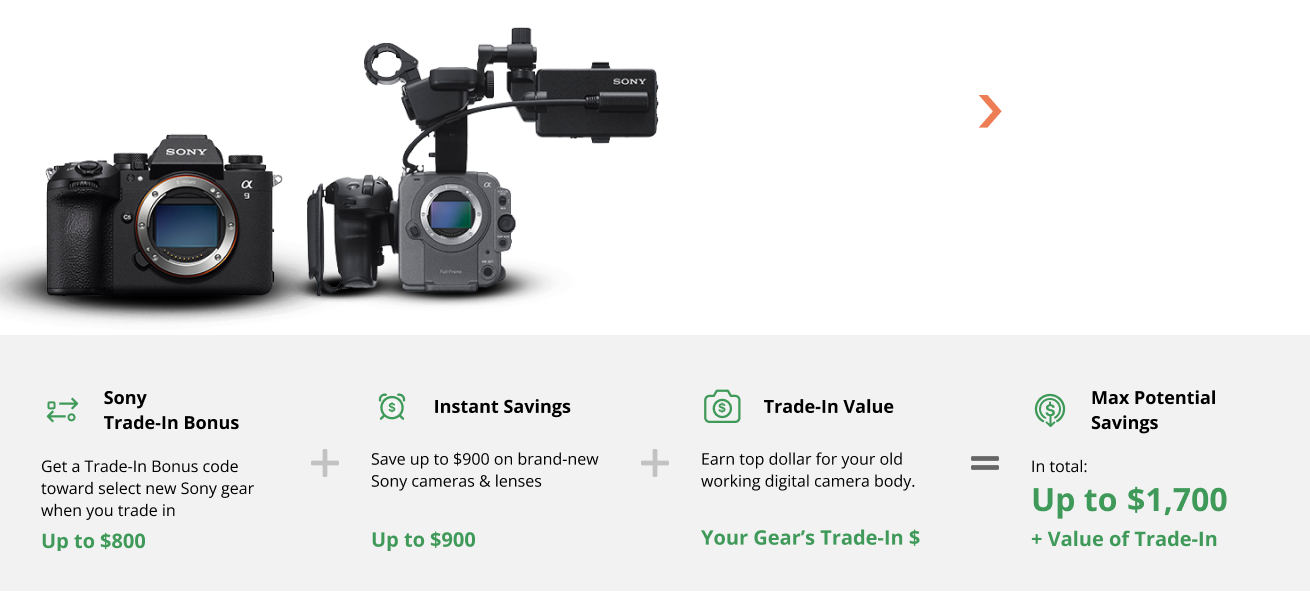 Trade your old gear* for a Bonus‡ worth up to $800 toward: