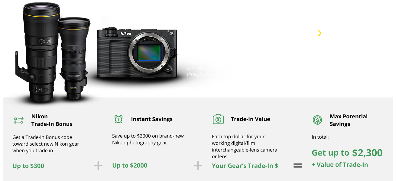 Trade your used gear* for a Bonus‡ worth up to $300 toward: