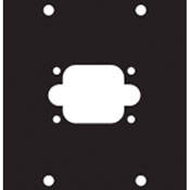 Middle Atlantic 1G1 Custom UCP Connector Panel with (1) Opening for UCP-SF