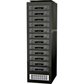 Winsted V9021 Pro Series II DVRack - 45RU DVR Rack with Filtered Fan (Locking Side Panels)