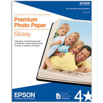 Epson Premium Photo Paper Glossy (11 x 14", 20 Sheets)