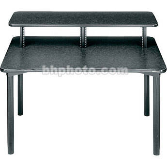 Middle Atlantic MDV-DSK Straight Desk with Overbridge (48" Width, Graphite)