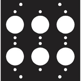 Middle Atlantic Six Universal XLR Female Punchout Panel