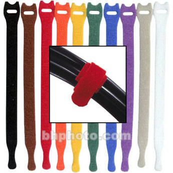 Rip-Tie Lite 1/2 x 8" Light-Duty Strap (Rainbow, 10-Pack)