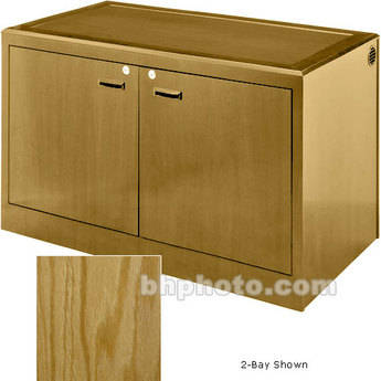 Sound-Craft Systems 3-Bay Equipment Credenza - Veneer/Natural Oak