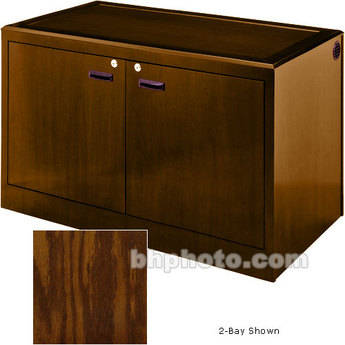 Sound-Craft Systems 3-Bay Equipment Credenza - Veneer/Dark Oak