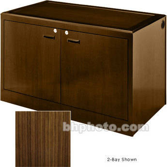 Sound-Craft Systems 3-Bay Equipment Credenza - Veneer/Walnut