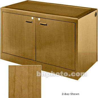 Sound-Craft Systems 3-Bay Equipment Credenza - Veneer/Natural Cherry
