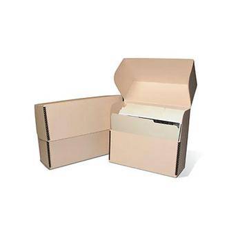 Print File TDBLETTER Metal Edge Letter Size Document Storage Box (12.25 x 10.25 x 5") (Tan)