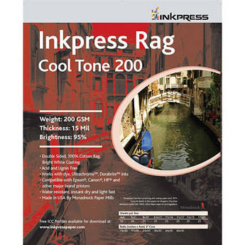Inkpress Media Picture Rag Cool Tone Paper - 44" Wide Roll - 50' Long