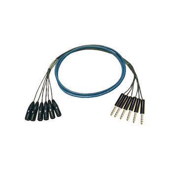 Whirlwind Medusa Multitrack 6-Channel 1/4" TRS Male to XLR Male Snake Cable (10')