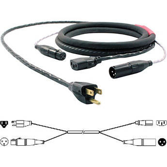 Pro Co Sound EC13 Siamese Twin AC and Audio Combo Cable (50')