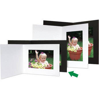 Collector's Gallery Event Folder With Plain Border for 4 x 6" Print (Landscape, Black, 25 Folders)