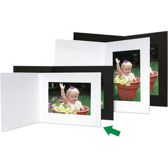 Collector's Gallery Event Folder With Plain Border for 4 x 6" Print (Landscape, White, 25 Folders)