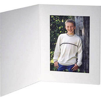 Collector's Gallery White Contemporary Portrait Folder with Plain Border for 6 x 8" Print , Model PF5410-68 (Portrait Format)