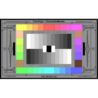 DSC Labs ChromaDuMonde 28-R Standard CamAlign Chip Chart with Resolution Trumpets