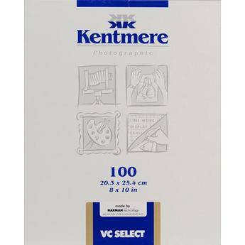 Kentmere Select Variable Contrast Resin Coated Paper (8 x 10", Fine Luster, 100 Sheets)