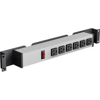 Winsted Sight-Line 6-Outlet Electrical Strip with Mounting Bracket