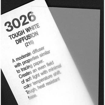 Rosco Fluorescent Lighting Sleeve/Tube Guard ( #3026 Tough White Diffusion, 3' Long)