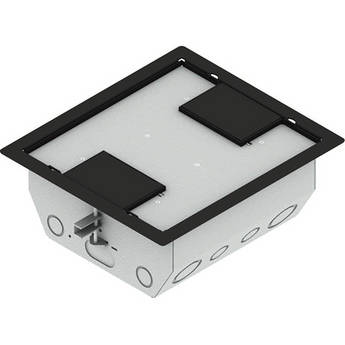 FSR RFL4.5-Q2G-BLKDD Carpet Trim Cover- Dual Door- 4.69" Deep Floor Box (Black)