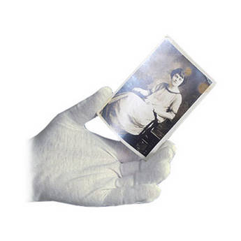Archival Methods Medium-Weight Bleached Cotton Inspection Gloves (Small, 12-Pack)