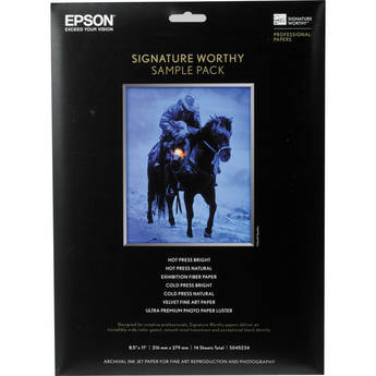 Epson Signature Worthy Paper Sample Pack (8.5 x 11")