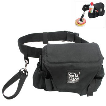 PortaBrace ACB-3B Assistant Camera Pouch with Belt (Large, Midnight Black)
