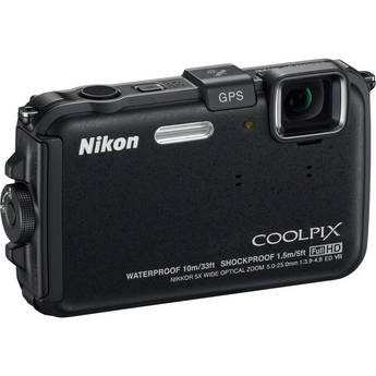 Nikon Coolpix AW100 Waterproof Digital Camera (Black)