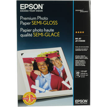 Epson Premium Photo Paper Semi-Gloss (13 x 19", 20 Sheets)