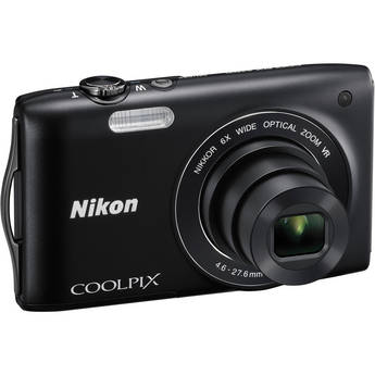 Nikon Coolpix S3300 Digital Camera (Black)