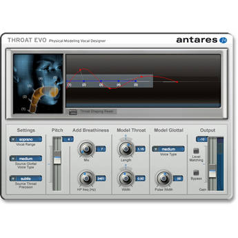 Antares Audio Technologies Throat Physical Modeling Vocal-Designer Plug-In (Download)