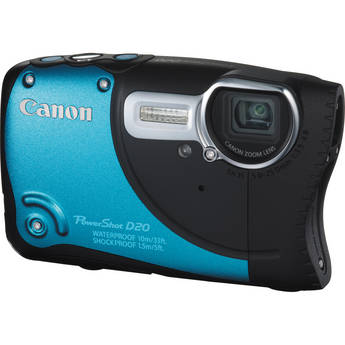 Canon PowerShot D20 Waterproof Digital Camera (Blue)