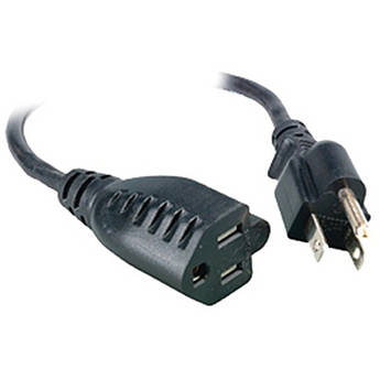Comprehensive Universal AC Power Extension Cord (16 AWG, Black, 25')