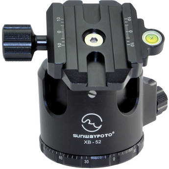 Sunwayfoto XB-52 Low-Profile Ball Head with Arca-Type Locking Knob QR Clamp