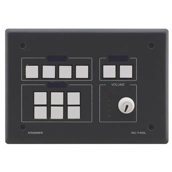 Kramer 12-Button Master Room Controller with Digital Volume Knob (Black)