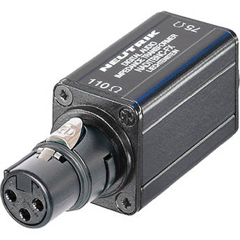 AES/EBU Digital Impedance Transformer Adapter (110 Ohm to 75 Ohm)