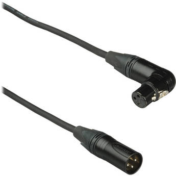 Kopul Studio Elite 4000 Series XLR M to Angled XLR F Microphone Cable (1.5', Black)